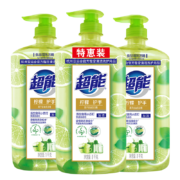 超能 离子去油洗洁精柠檬护手1kg*3套装