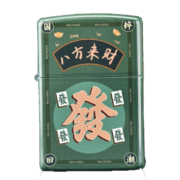 ZiPPO zippo芝宝打火机煤油防风送男友礼物八方来财彩印zppo防风 AAA 发财暴富 单机