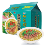 需抢券：Uni-President 统一 巧面馆 藤椒牛肉味 方便面 102克*5包