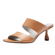 NINE WEST/玖熙高跟拖鞋女外穿一脚蹬细跟休闲凉鞋NN205021CK 橙色 34