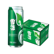 雪花（SNOW）啤酒 经典清爽8度 500ml*24听 整箱装