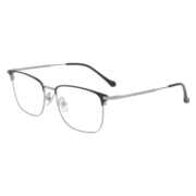 依视路（ESSILOR） 新款商务男镜架时尚镜框女配依视路镜片光学近视眼镜网上配镜 金属-半框-2029BK-黑色 镜框+依视路A4防蓝光1.60现片