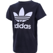 Adidas阿迪达斯官网男女儿童夏季三叶草青少年大童经典logo运动短袖T恤 DV2905黑 140码 建议身高140左右