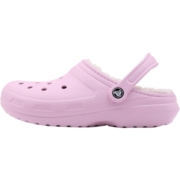 Crocs卡骆驰女鞋洞洞鞋2023新款运动鞋粉色加绒拖鞋户外休闲凉鞋