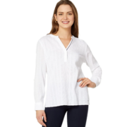 M码！Tommy Hilfiger 汤米·希尔费格 女士长袖V领衬衫  直邮含税到手￥258.64