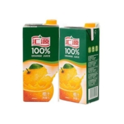 汇源 100%纯果汁浓缩果汁饮料尝鲜装 1L*2盒（橙汁+橙汁）