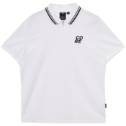 杰克·琼斯（JACK&JONES）夏季新款凉感条纹翻领刺绣polo衫男士短袖上衣223106050 A06白色 175/96A/M
