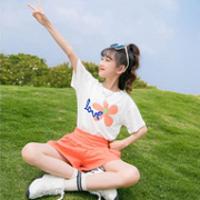 小马宝莉 2023夏季新款女童花朵短袖短裤运动套装（110~160码）多色