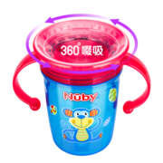努比（Nuby）魔术杯宝宝婴儿带盖防漏水杯 带手柄饮水杯  240ml