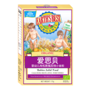 爱思贝(EARTH’S BEST) 宝宝钙铁锌米粉 地球世界婴幼儿辅食米糊 高铁有机小麦粉175g（6个月至36个月）