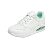 斯凯奇（SKECHERS）2023年时尚板鞋女平底耐磨增高休闲鞋舒适百搭运动鞋155629 白色/蓝色/WLBL 35.5