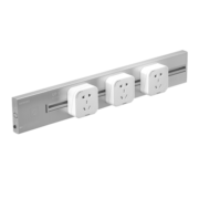 西门子（SIEMENS）西门子轨道式插座 明装壁挂式导轨插座 50cm银色轨道+3个白色插座