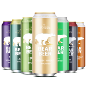 PLUS会员：豪铂熊（BearBeer） 口味丰富 混合装啤酒 500ml*12听*3件