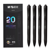 晨光(M&G)文具k35/0.5mm黑色中性笔 按动子弹头签字笔 20周年酷黑纪念版 10支/盒AGPK35Y6A