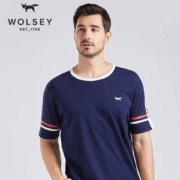 英国皇室266年品牌，Wolsey 男士时尚字母印花短袖T恤 2色
