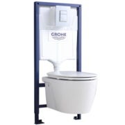 高仪（GROHE）进口壁挂式马桶 德产隐藏式高水箱 可移位坐便器  缓降盖板39321