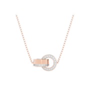 施华洛世奇（SWAROVSKI）【品牌官方直售】 施华洛世奇 SWAROVSKI HOLLOW 项链女轻奢饰品 镀玫瑰金色 5636496
