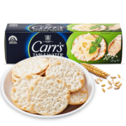 McVitie's英国进口 麦维他卡氏（Carr's）全麦芝麻饼干125g  早餐代餐饼干