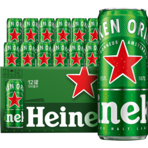 喜力heinekenheineken喜力啤酒罐装500ml12罐整箱装麦芽啤酒