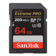 闪迪（SanDisk）SD卡4K高清内存卡单反相机专用闪存卡高速连拍存储卡大卡U3 【SD至尊超极速】64G 200M/s 高速储存卡