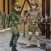 儿童迷彩服套装男女童战狼特种兵表演服学生军训服户外夏令营春季