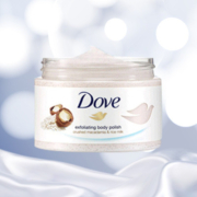 Dove 多芬 Dusch-Peeling 奶油淋浴磨砂膏，含有米浆夏威夷果4 x 225ml