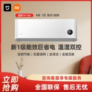 小米空调大1匹新一级能效米家用静音智能变频冷暖壁挂式挂机N1A1