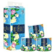 Breeze 清风 卷纸 花萃臻品140克12卷 4层加厚 卫生纸