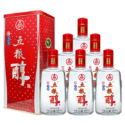 五粮醇  浓香型白酒 50度 红淡雅透明瓶500ml×6无礼袋
