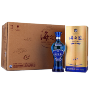 洋河 蓝色经典 海之蓝 浓香型白酒 52度 375ml*6瓶 整箱装 口感绵柔