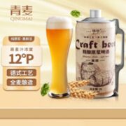 QINGMAI 青麦 原浆 拉格风味 12ºP 4.5%vol 黄啤酒 2L 单桶装