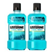 李施德林 冰蓝漱口水减少口臭含酒精减少细菌清新口气1000ml*2瓶
