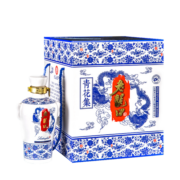 老龙口 青花集52度350mL*4 浓香型白酒 礼盒装 粮食酒收藏喜酒宴