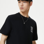 个性百搭！JACK&JONES  杰克琼斯 男士字母刺绣纯棉T恤 223101175