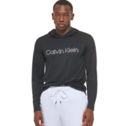 带UPF 40+防护！Calvin Klein 卡尔文·克莱恩 男式连帽长袖T恤  含税到手147元