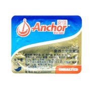 安佳(Anchor)新西兰进口 动物黄油淡味无盐10g*20 烘焙早餐小粒包装
