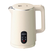 志高（CHIGO）电水壶烧水壶1.8L大容量电热水壶双层防烫自动断电家用烧水开水壶304不锈钢 DC-180B(杏色)