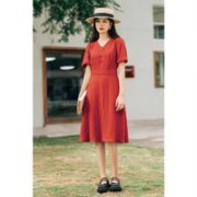 INMAN 茵曼 女士A字连衣裙 F181AL2927