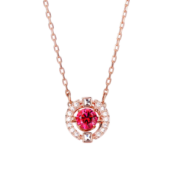 施华洛世奇（SWAROVSKI）跳动的心项链 时尚女士水晶项链锁骨链系列 生日520礼物送女友 红色 5279421