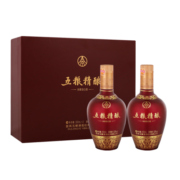 五粮液股份 五粮精酿 中国红 浓香型白酒 52度 500ml*2瓶  父亲节礼盒