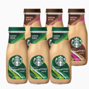 88VIP！Starbucks/星巴克星冰乐拿铁咖啡+摩卡混合装281ml*6瓶即饮咖啡