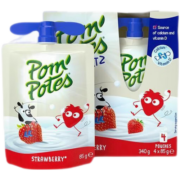 法优乐(POM'POTES)法国原装进口儿童酸奶宝宝零食草莓口味85g*4袋