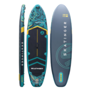 Skatinger 3.5米漂流桨板划水板 充气站立式冲浪板 折叠便携成人竞速滑水板 绿色 岩浆绿