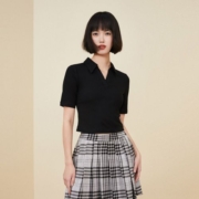 限尺码：ONLY 女士翻领修身T恤 123101045H1Z