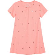 哈吉斯（HAZZYS）童装女童家居服夏季新品中大童睡裙短袖套头睡衣 冰晶蓝 120cm