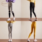 GUKOO/果壳女春显瘦粗腿打底裤针织紧身裤瑜伽裤九分裤子