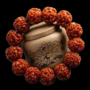 灵月阁 尼泊尔大金刚菩提子  五瓣素珠13颗 18mm