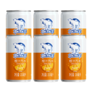 PLUS会员：北冰洋 橙汁汽水碳酸饮料200ml*6听*2件