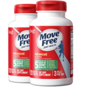 MoveFree益节红瓶红盒维骨力氨糖软骨素钙片 盐酸氨基葡萄糖骨维力成人中老年关节营养品 美国原装 【缓解疼痛】绿标绿瓶2瓶装