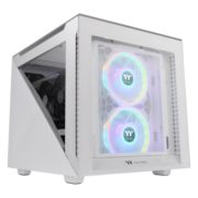 Tt（Thermaltake）艾坦Divider 200 TG 白色 国际版 机箱电脑主机（标配20cm风扇/支持M-ATX/三角侧透）